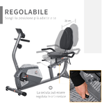 HOMCOM-Cyclette-Orizzontale-con-Schienale-e-Seduta-Regolabile-8-Resistenze-e-Monitor-LCD-121-5-136x62-5x98cm---Grigio