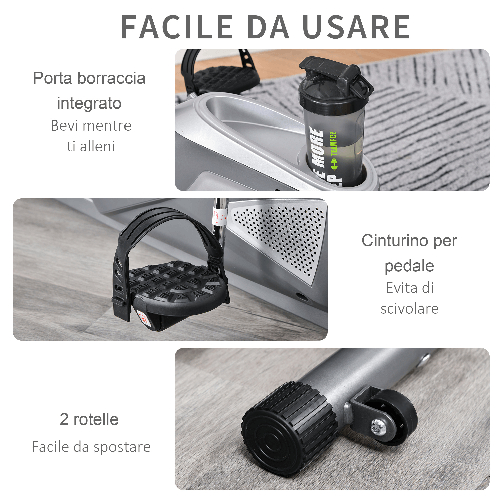 HOMCOM-Cyclette-Orizzontale-con-Schienale-e-Seduta-Regolabile-8-Resistenze-e-Monitor-LCD-121-5-136x62-5x98cm---Grigio