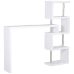 HOMCOM-HOMCOM-Moderna-Scrivania-con-Libreria-Ruotabile-Adatta-per-Ottimizzare-lo-Spazio-Finitura-Legno-Bianco