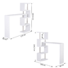 HOMCOM-HOMCOM-Moderna-Scrivania-con-Libreria-Ruotabile-Adatta-per-Ottimizzare-lo-Spazio-Finitura-Legno-Bianco