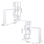 HOMCOM-HOMCOM-Moderna-Scrivania-con-Libreria-Ruotabile-Adatta-per-Ottimizzare-lo-Spazio-Finitura-Legno-Bianco