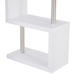 HOMCOM-HOMCOM-Moderna-Scrivania-con-Libreria-Ruotabile-Adatta-per-Ottimizzare-lo-Spazio-Finitura-Legno-Bianco