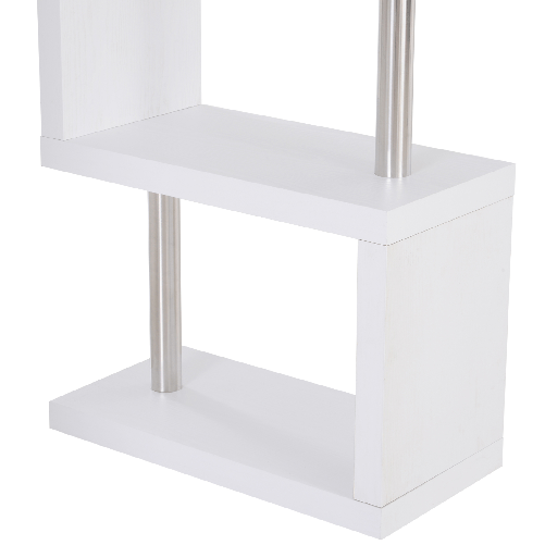 HOMCOM-HOMCOM-Moderna-Scrivania-con-Libreria-Ruotabile-Adatta-per-Ottimizzare-lo-Spazio-Finitura-Legno-Bianco
