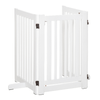 PawHut-Cancellino-per-Cani-Pieghevole-a-3-Pannelli-Porta-Centrale-con-Blocco-Struttura-in-MDF-155x76cm-Bianco