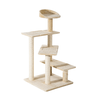 PawHut-Trespolo-per-Gatti-Multilivello-con-Tiragraffi-in-Sisal-Albero-per-Gatti-con-Piattaforme-e-Cuccia-in-Peluche-Beige-50x50x100cm