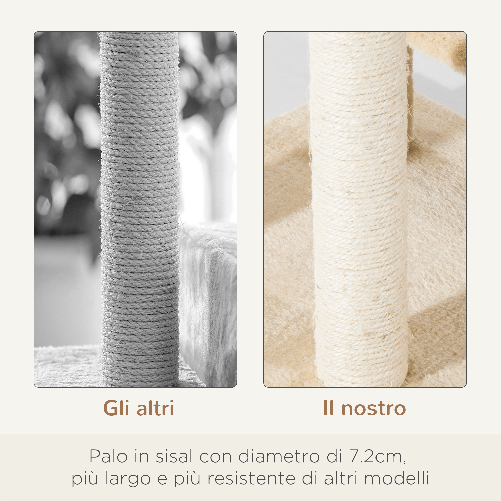 PawHut-Trespolo-per-Gatti-Multilivello-con-Tiragraffi-in-Sisal-Albero-per-Gatti-con-Piattaforme-e-Cuccia-in-Peluche-Beige-50x50x100cm