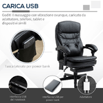Vinsetto-Sedia-da-Ufficio-Massaggiante-in-Similpelle-con-Presa-USB-64x69x107-115cm-Nero