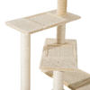PawHut-Trespolo-per-Gatti-Multilivello-con-Tiragraffi-in-Sisal-Albero-per-Gatti-con-Piattaforme-e-Cuccia-in-Peluche-Beige-50x50x100cm