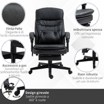 Vinsetto-Sedia-da-Ufficio-Massaggiante-in-Similpelle-con-Presa-USB-64x69x107-115cm-Nero