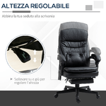 Vinsetto-Sedia-da-Ufficio-Massaggiante-in-Similpelle-con-Presa-USB-64x69x107-115cm-Nero