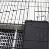 PawHut-Gabbietta-per-Criceti-Conigli-Porcellini-d-India-in-Metallo-Nero-con-2-Porte