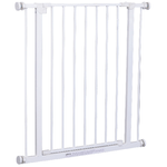 PawHut-Cancelletto-di-Sicurezza-per-Animali-Allargabile-Facile-Installazione-con-Supporti-a-Pressione-Acciaio-Resistente-con--una-Finitura-Verniciata-a-Polvere-Bianco-76x76-82cm
