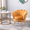 HOMCOM-Poltrona-Vintage-di-Design-in-Velluto-Giallo-Poltroncina-da-Camera-con-Schienale-Alto-76x67x74cm