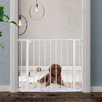 PawHut-Cancelletto-di-Sicurezza-per-Animali-Allargabile-Facile-Installazione-con-Supporti-a-Pressione-Acciaio-Resistente-con--una-Finitura-Verniciata-a-Polvere-Bianco-76x76-82cm