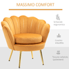HOMCOM-Poltrona-Vintage-di-Design-in-Velluto-Giallo-Poltroncina-da-Camera-con-Schienale-Alto-76x67x74cm