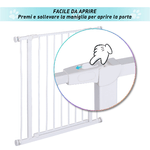 PawHut-Cancelletto-di-Sicurezza-per-Animali-Allargabile-Facile-Installazione-con-Supporti-a-Pressione-Acciaio-Resistente-con--una-Finitura-Verniciata-a-Polvere-Bianco-76x76-82cm