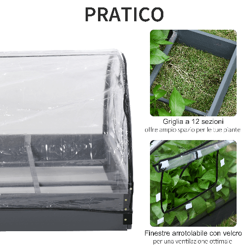Outsunny-Mini-Serra-da-Giardino-o-Balcone-per-Piante-e-Fiori-con-Fioriera-e-Copertura-in-PVC-Trasparente-120x79x53cm