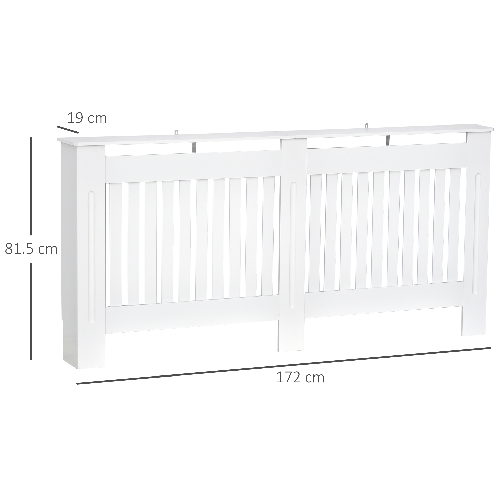 HOMCOM-Copritermosifone-in-Legno-MDF-Bianco-172x19x81cm