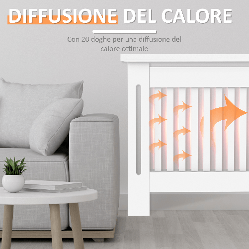 HOMCOM-Copritermosifone-in-Legno-MDF-Bianco-172x19x81cm