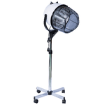 HOMCOM Casco Asciugacapelli Professionale Portatile con Ruote Girevoli, Altezza e Temperatura Regolabili Timer 60 Minuti, 65x65x115-165cm