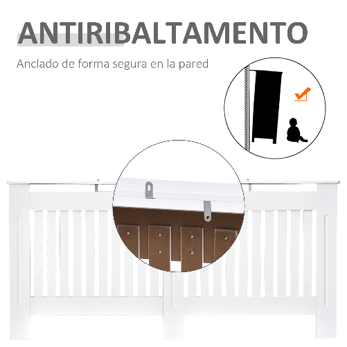 HOMCOM-Copritermosifone-in-Legno-MDF-Bianco-172x19x81cm