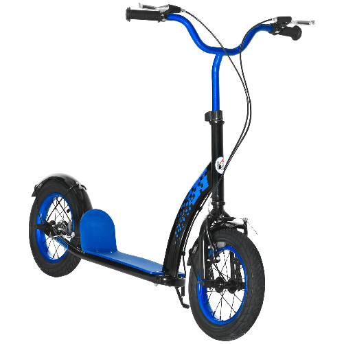 HOMCOM-Monopattino-per-Bambini-5--Anni-Altezza-Regolabile-e-Doppio-Freno-118x55-5x85-100-5cm-Blu