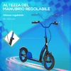 HOMCOM-Monopattino-per-Bambini-5--Anni-Altezza-Regolabile-e-Doppio-Freno-118x55-5x85-100-5cm-Blu