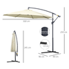 Outsunny-Ombrellone-Decentrato-da-Giardino-con-Base-a-Croce-Inclusa-in-Metallo-e-Poliestere-3x2-5-m-Beige