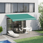 Outsunny-Tenda-da-Sole-Avvolgibile-a-Caduta-con-Manovella-in-Alluminio-e-Poliestere-3x2-5m-Verde-Scuro