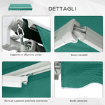 Outsunny-Tenda-da-Sole-Avvolgibile-a-Caduta-con-Manovella-in-Alluminio-e-Poliestere-3x2-5m-Verde-Scuro