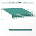 Outsunny-Tenda-da-Sole-Avvolgibile-a-Caduta-con-Manovella-in-Alluminio-e-Poliestere-3x2-5m-Verde-Scuro