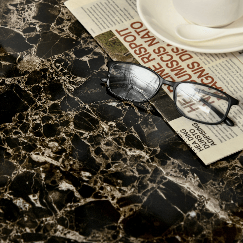 HOMCOM-Tavolino-da-Salotto-Moderno-con-Piano-Effetto-Marmo-e-Struttura-in-MDF-e-Acciaio-81x70x51-2-cm-Nero
