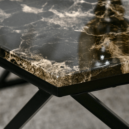 HOMCOM-Tavolino-da-Salotto-Moderno-con-Piano-Effetto-Marmo-e-Struttura-in-MDF-e-Acciaio-81x70x51-2-cm-Nero