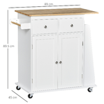 HOMCOM-Carrello-da-Cucina-Portaspezie-a-3-Livelli-e-4-Ruote-in-MDF-e-Truciolato-89x45x89cm-Bianco