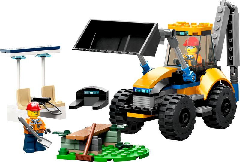 LEGO-60385-City-Scavatrice-per-Costruzioni-Escavatore-Giocattolo-con-Minifigure-Giochi-per-Bambini-e-Bambine-da-5-Anni-Idea-Regalo-di-Compleanno