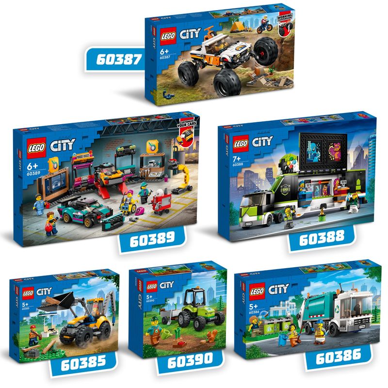 LEGO-60385-City-Scavatrice-per-Costruzioni-Escavatore-Giocattolo-con-Minifigure-Giochi-per-Bambini-e-Bambine-da-5-Anni-Idea-Regalo-di-Compleanno