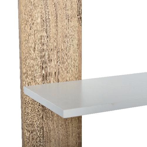 HOMCOM-Scaffale-Libreria-a-Parete-in-Legno-Color-Rovere-e-Bianco-con-5-Ripiani