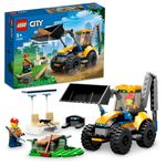 LEGO-60385-City-Scavatrice-per-Costruzioni-Escavatore-Giocattolo-con-Minifigure-Giochi-per-Bambini-e-Bambine-da-5-Anni-Idea-Regalo-di-Compleanno