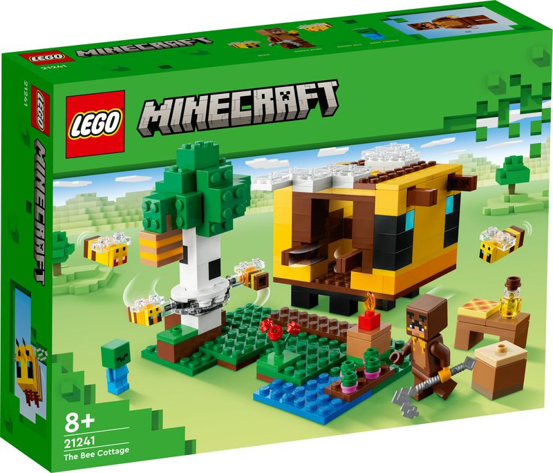 LEGO-21241-Minecraft-Il-Cottage-dell’Ape-Modellino-da-Costruire-della-Fattoria-con-Bimbo-Zombie-e-Animali-Giocattolo-Idea-Regalo-di-Compleanno-per-Bambini-Ragazzi-e-Ragazze