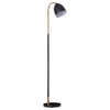 HOMCOM-Lampada-da-Terra-ad-Arco-con-Paralume-Regolabile-in-Metallo-43x28x160cm---Nero-e-Oro