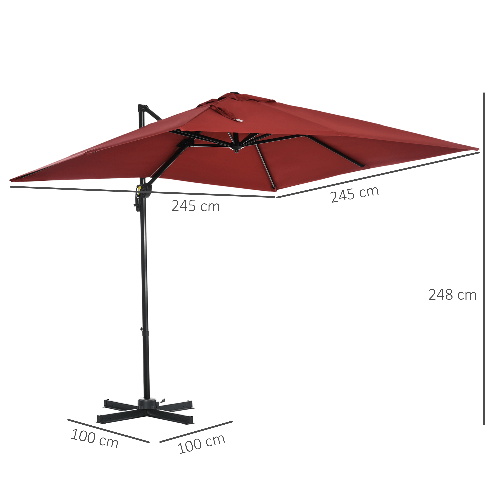 Outsunny-Ombrellone-da-Giardino-a-Manovella-2-5x2-5-m-con-Angolazione-Regolabile-su-3-Livelli-Rosso-scuro