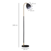 HOMCOM-Lampada-da-Terra-ad-Arco-con-Paralume-Regolabile-in-Metallo-43x28x160cm---Nero-e-Oro