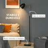 HOMCOM-Lampada-da-Terra-ad-Arco-con-Paralume-Regolabile-in-Metallo-43x28x160cm---Nero-e-Oro