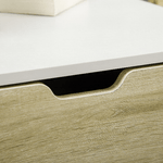 HOMCOM-Tavolino-Basso-da-Caffe-in-Truciolato-con-Cassetti-e-Ripiano-in-Vetro-per-Soggiorno-e-Ingresso-106x58x39-cm-Bianco