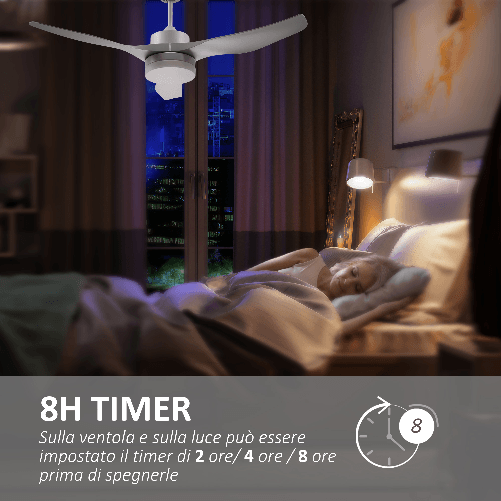 HOMCOM-Ventilatore-da-Soffitto-con-Luce-LED-a-3-Modalita-con-Telecomando-6-Velocita--132x40cm