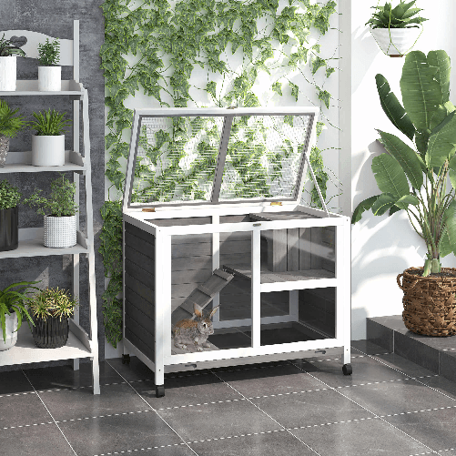 PawHut-Conigliera-in-Legno-a-2-Piani-con-Casetta-Rampa-e-Vassoio-Estraibile-91-5x53-3x73cm