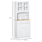 HOMCOM-Credenza-Alta-per-Cucina-Mobile-Buffet-in-Legno-Bianco-Armadio-Dispensa-in-Stile-Classico-Bianco-68x39-5x170cm