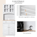HOMCOM-Credenza-Alta-per-Cucina-Mobile-Buffet-in-Legno-Bianco-Armadio-Dispensa-in-Stile-Classico-Bianco-68x39-5x170cm
