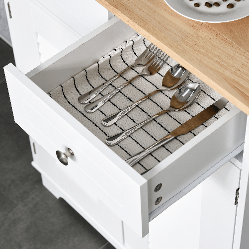 HOMCOM-Credenza-Alta-per-Cucina-Mobile-Buffet-in-Legno-Bianco-Armadio-Dispensa-in-Stile-Classico-Bianco-68x39-5x170cm