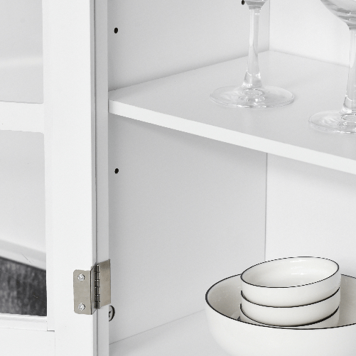 HOMCOM-Credenza-Alta-per-Cucina-Mobile-Buffet-in-Legno-Bianco-Armadio-Dispensa-in-Stile-Classico-Bianco-68x39-5x170cm